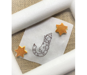 Stickdatei - Schneemann Alphabet Buchstabe J